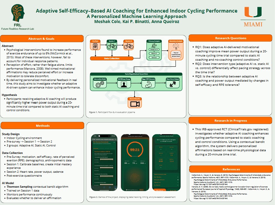 Research poster: Adaptive AI Coaching for Indoor Cycling