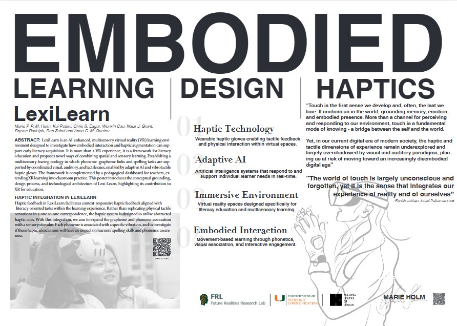 Research poster: Embodied Learning, Design, and Haptics - LexiLearn